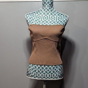 FOREVER 21 Ribbed Brown Tube Top Size XL